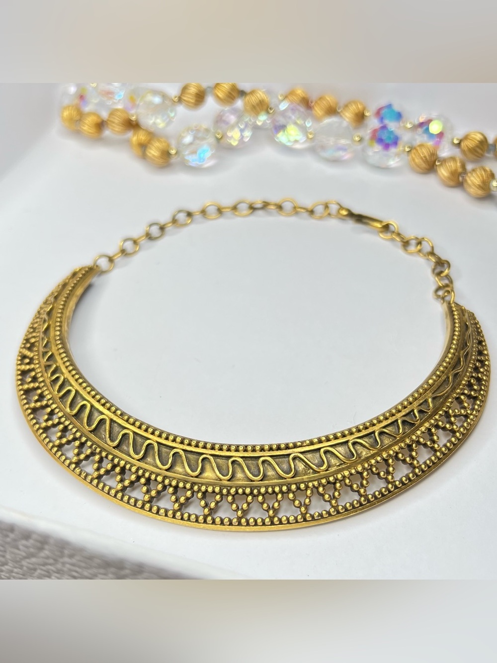 AUTH YSL GP Choker • Authentic YVES SAINT LAURENT Bijoux Arabesque Egyptian